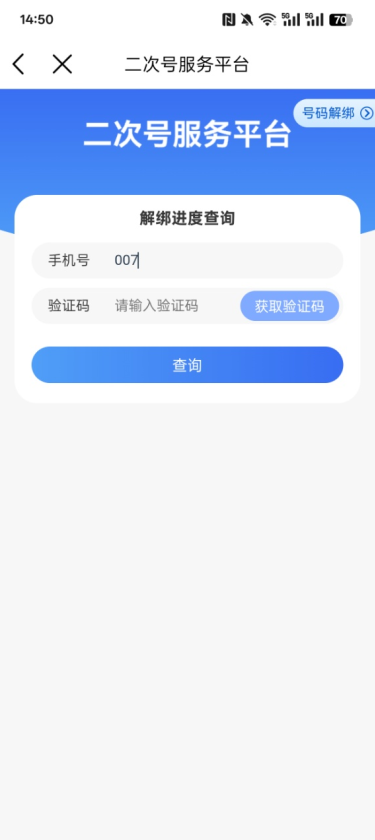 进度查询界面